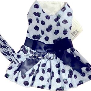 Blackberry dog dress/harness with matching leash